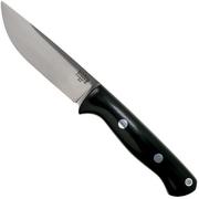 Bark River Bravo 1 A2, Black Canvas Micarta Rampless outdoor knife