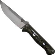 Bark River Bravo 1 A2 Black & Green Linen Micarta bushcraft knife