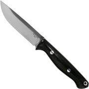 Bark River Gunny A2 Rampless, Black Canvas Micarta outdoor knife