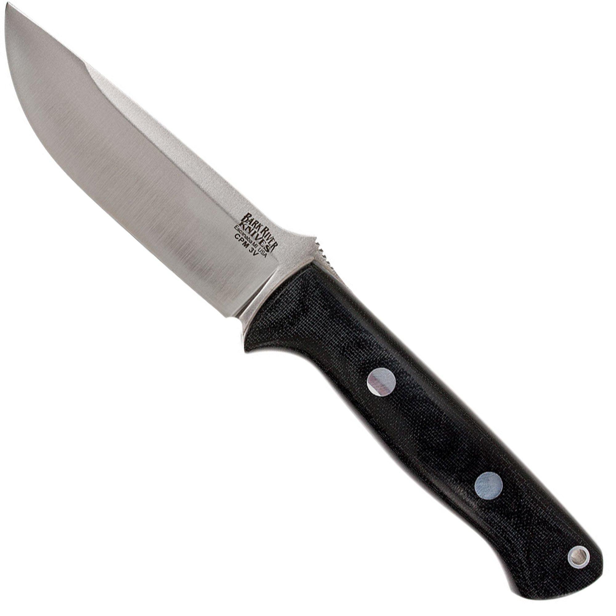Bark River Bravo 1 CPM 3V, Burgundy Snakeskin Micarta, brown 