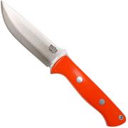 Bark River Bravo 1 LT CPM 3V, Blaze Orange G10, Black Liners, black sheath