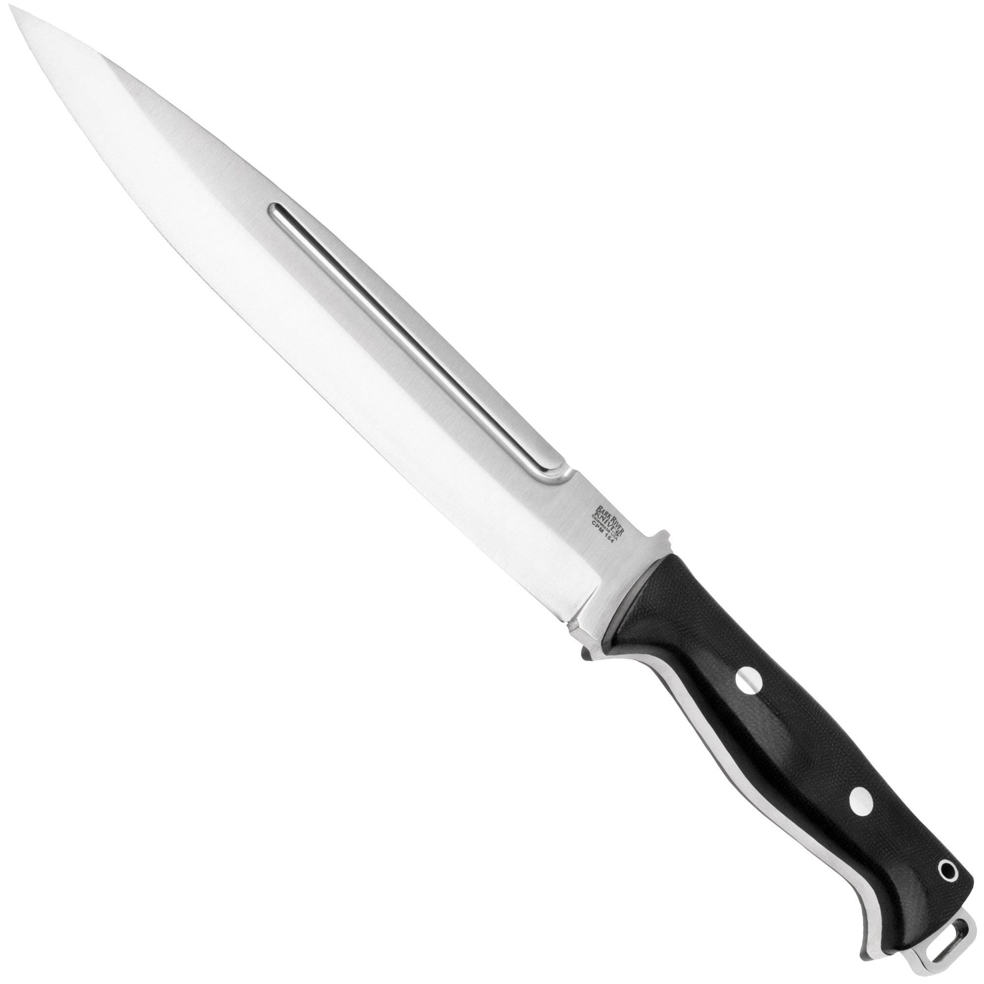 Bark River Bravo Pig Sticker CPM 154, Black Canvas Micarta 