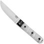 Image for Bark River Kitsuné Tanto CPM 154 White Pearl Kirinite Black Micarta Bolster and Pins, fixed knife