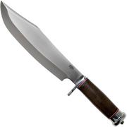 Bark River Shining Mountain Bowie A2 Aged Stacked Leather, Single Quillion coltello Bowie