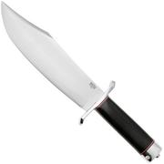 Bark River V-44 Bowie A2 Black Canvas Micarta, Brass Double Quillion, couteau bowie