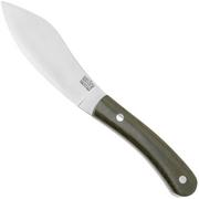 Bark River Nessmuk BR-09-141-GCM, Satin CPM Cru-Wear, Green Canvas Micarta fixed knife