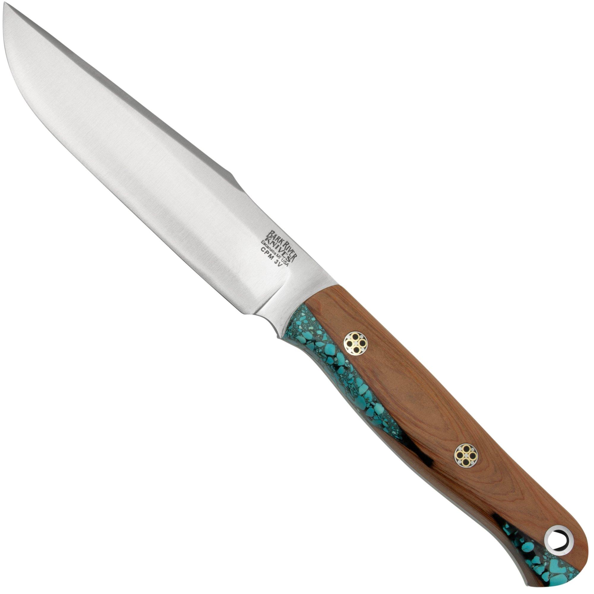 Bark River Aurora II CPM 3V, Black Canvas Micarta bushcraft knife 