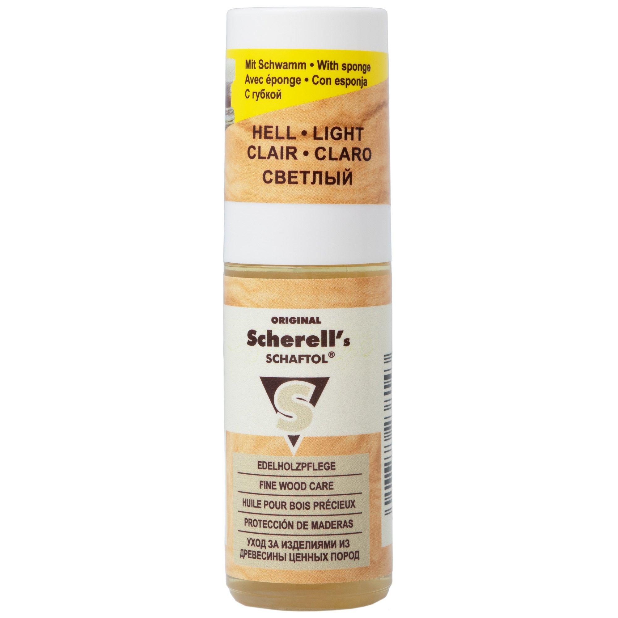 Ballistol Scherell's Schaftol 23814 Wood Care Oil, Light, óleo para madeira, 50 ml, incl. esponja