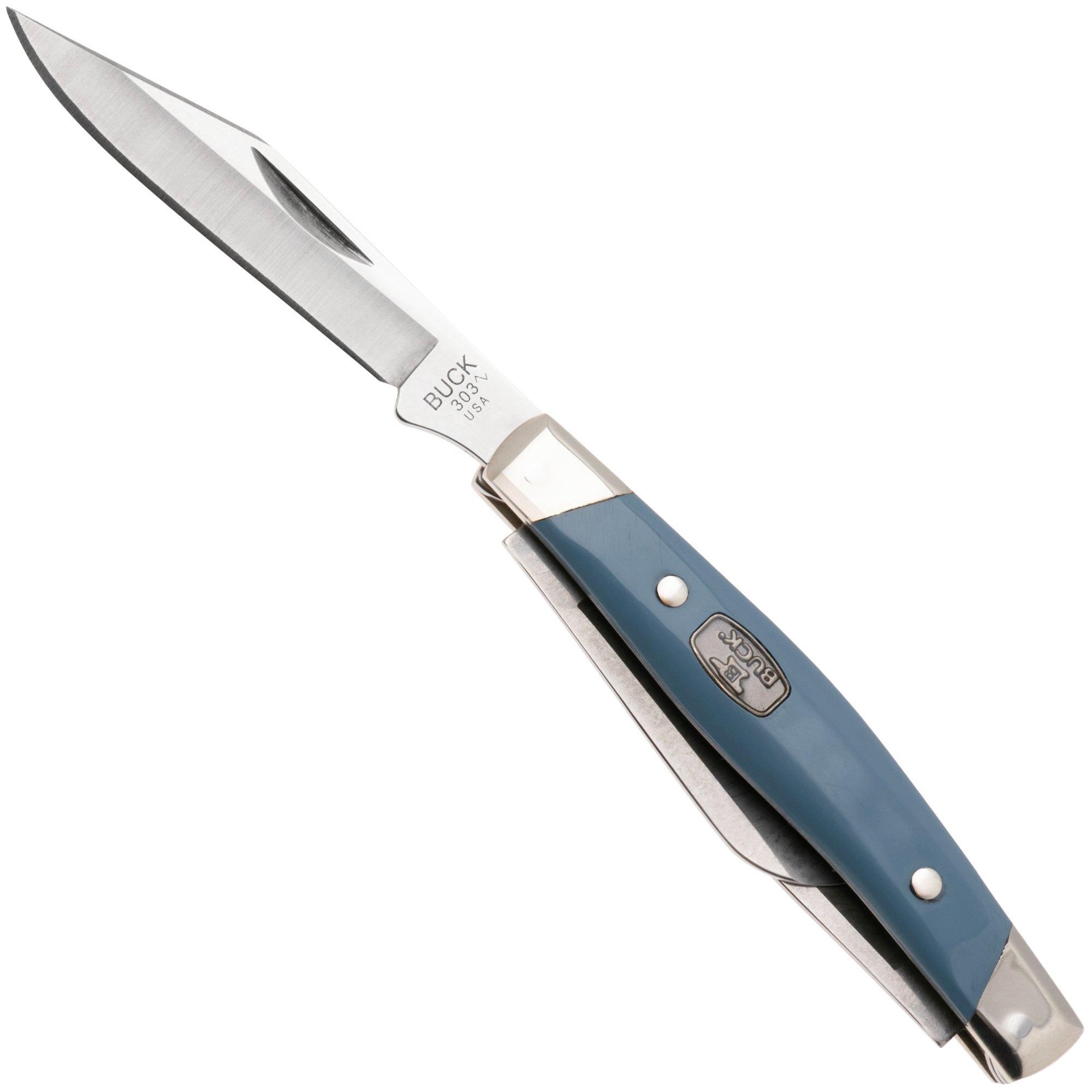 Buck Cadet 0303BLS Satin 420HC, Blue Synthetic Nickel Silver, pocket knife