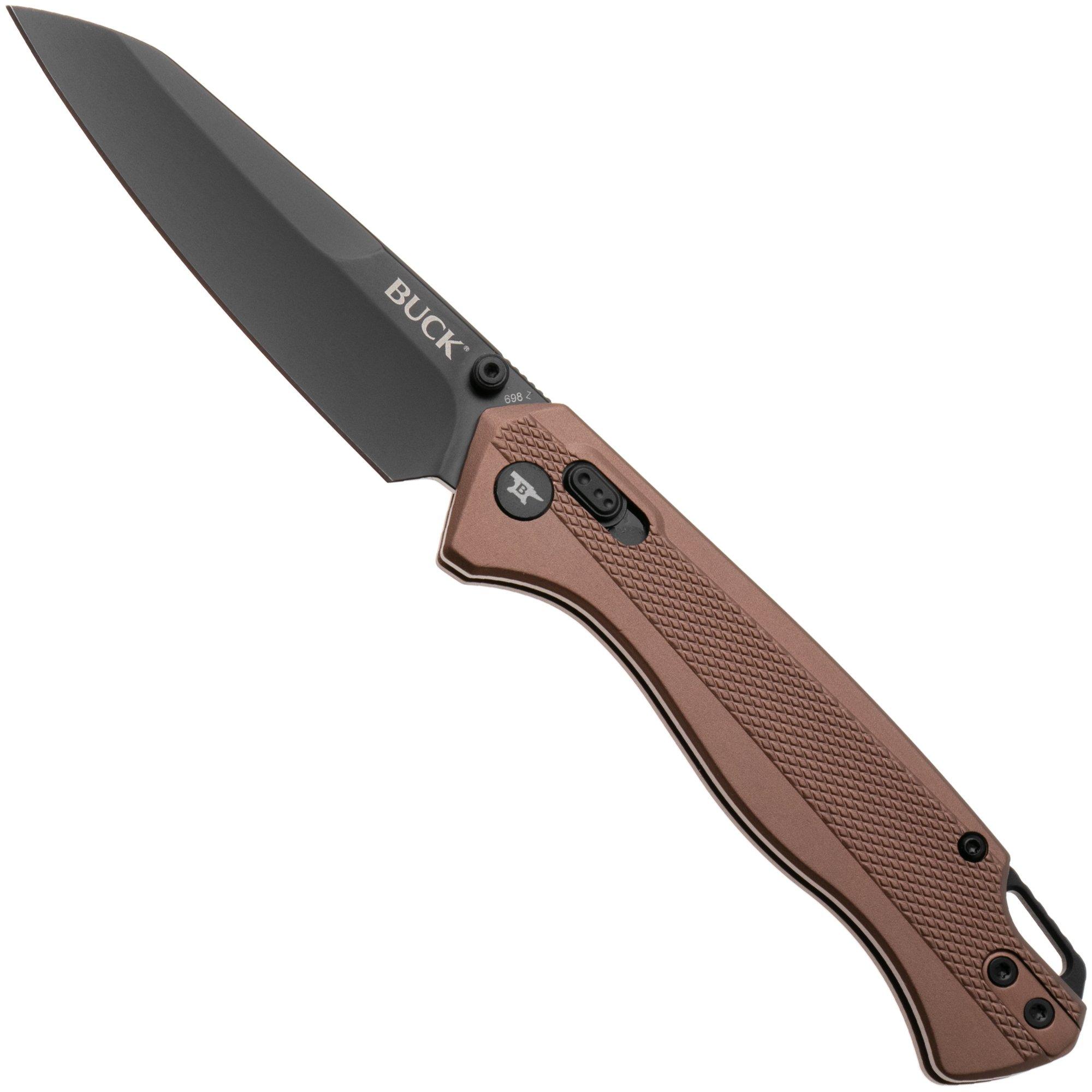 Buck 698 Ferrox 0698BRS Black D2, Burnt Bronze Aluminum, pocket knife
