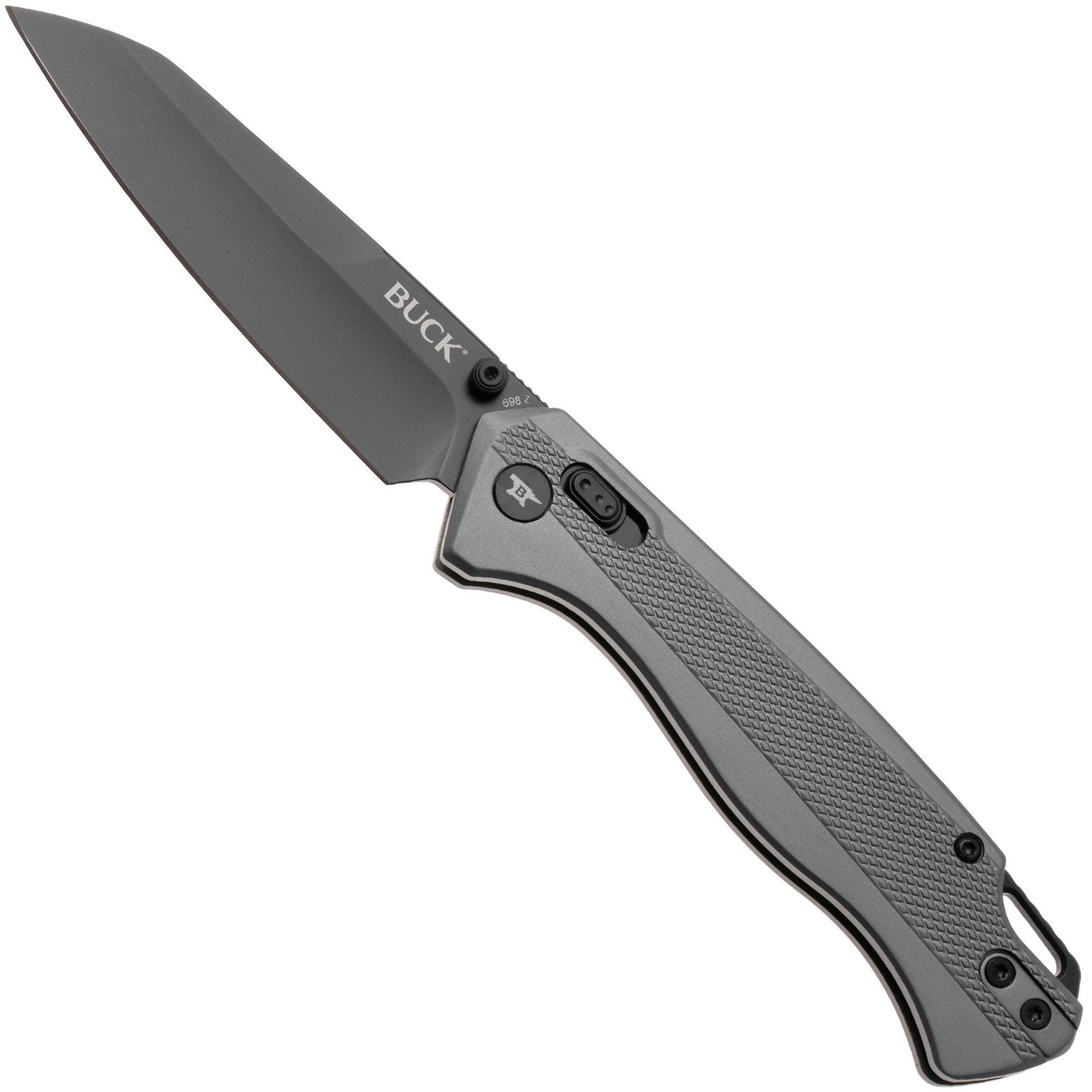 Buck 698 Ferrox 0698GYS Black D2, Silver Aluminum, pocket knife