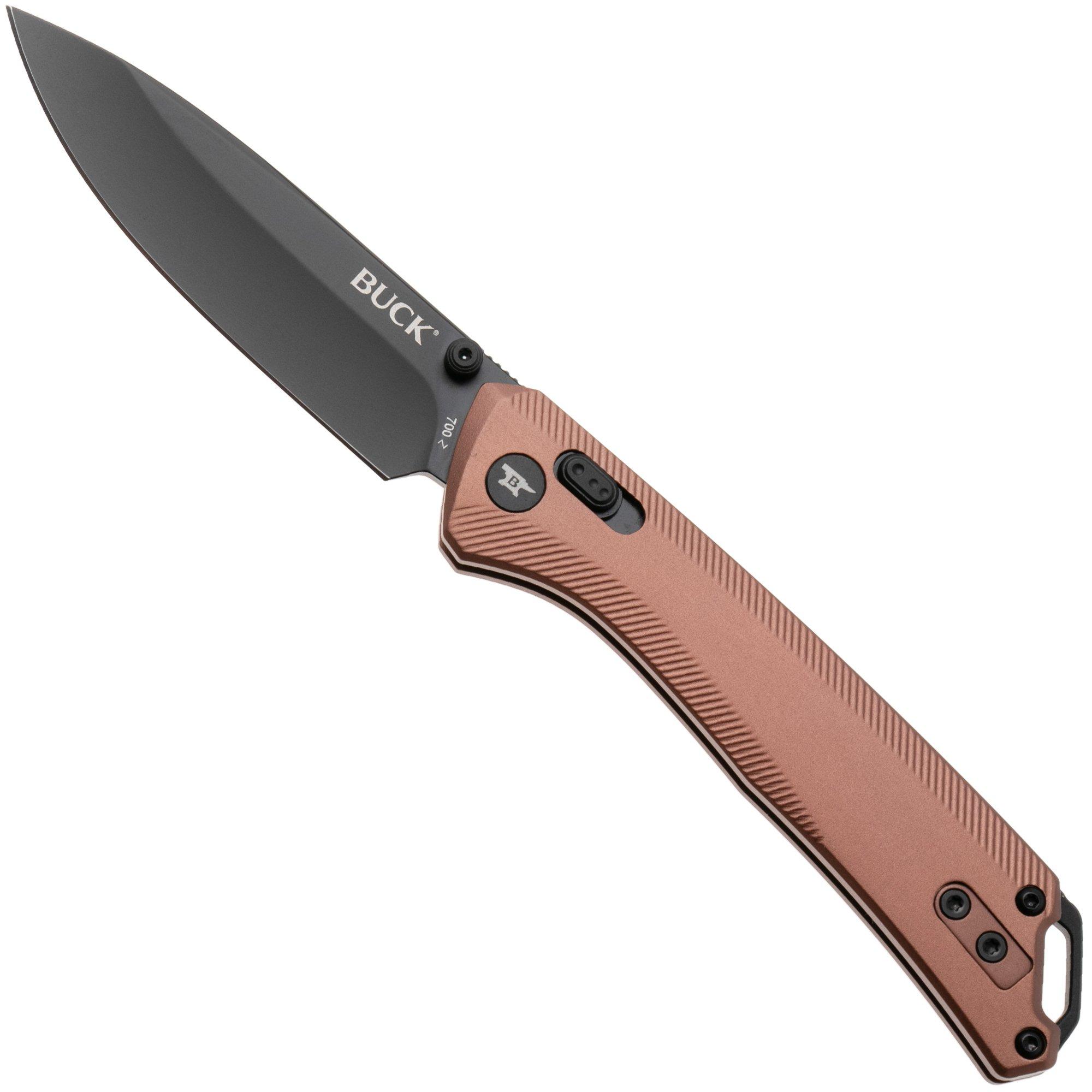 Buck 700 Nomad 0700BRS Black D2, Burnt Bronze Aluminum, pocket knife