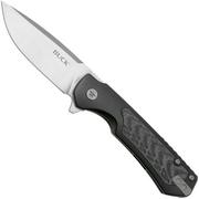 Buck Stinger 0714BKS Satin D2, Black Aluminium Carbon Inlay, coltello da tasca