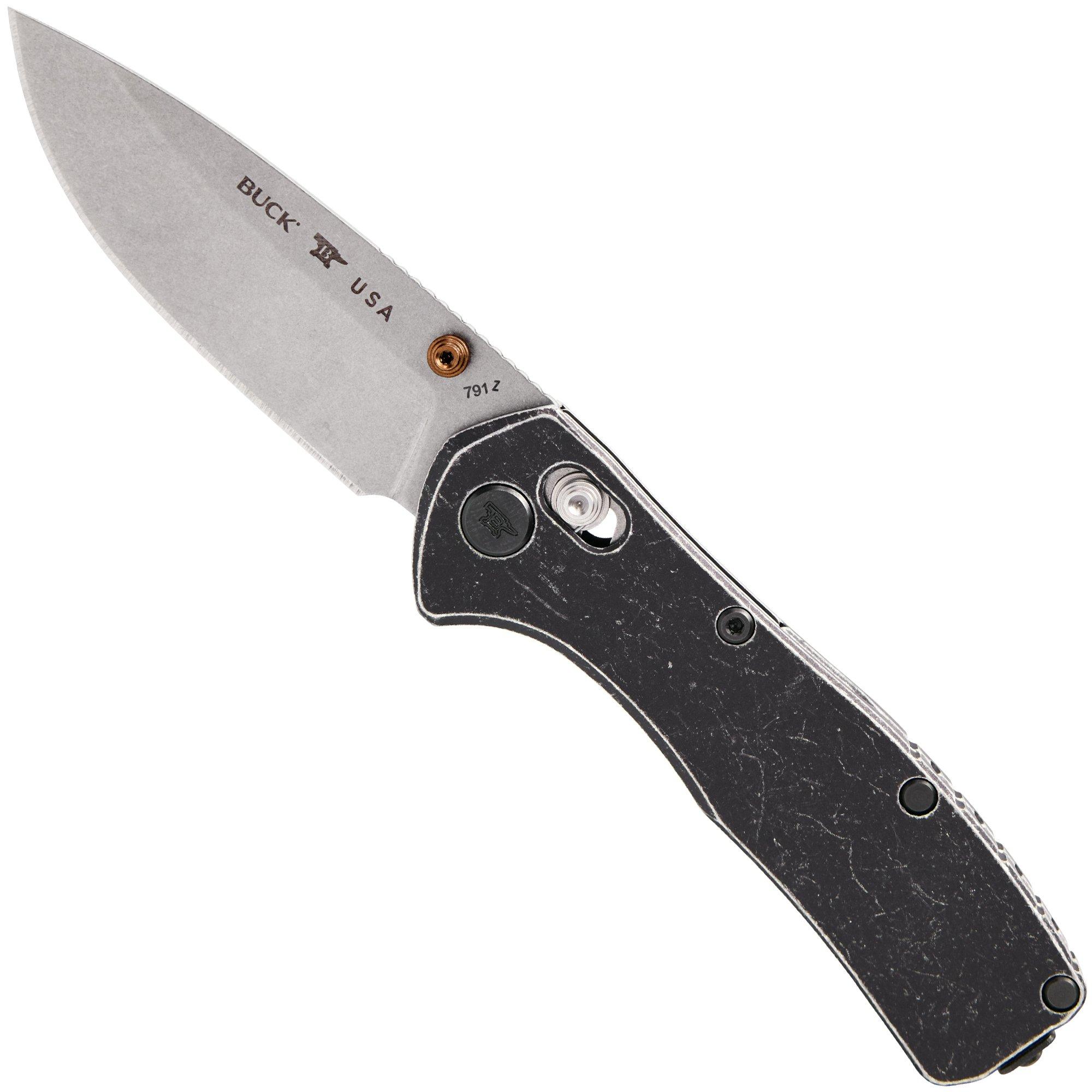 Buck 791 Range Trail Worn Elite 0791BKS2 Stonewashed MagnaCut, Black Aluminium, pocket knife