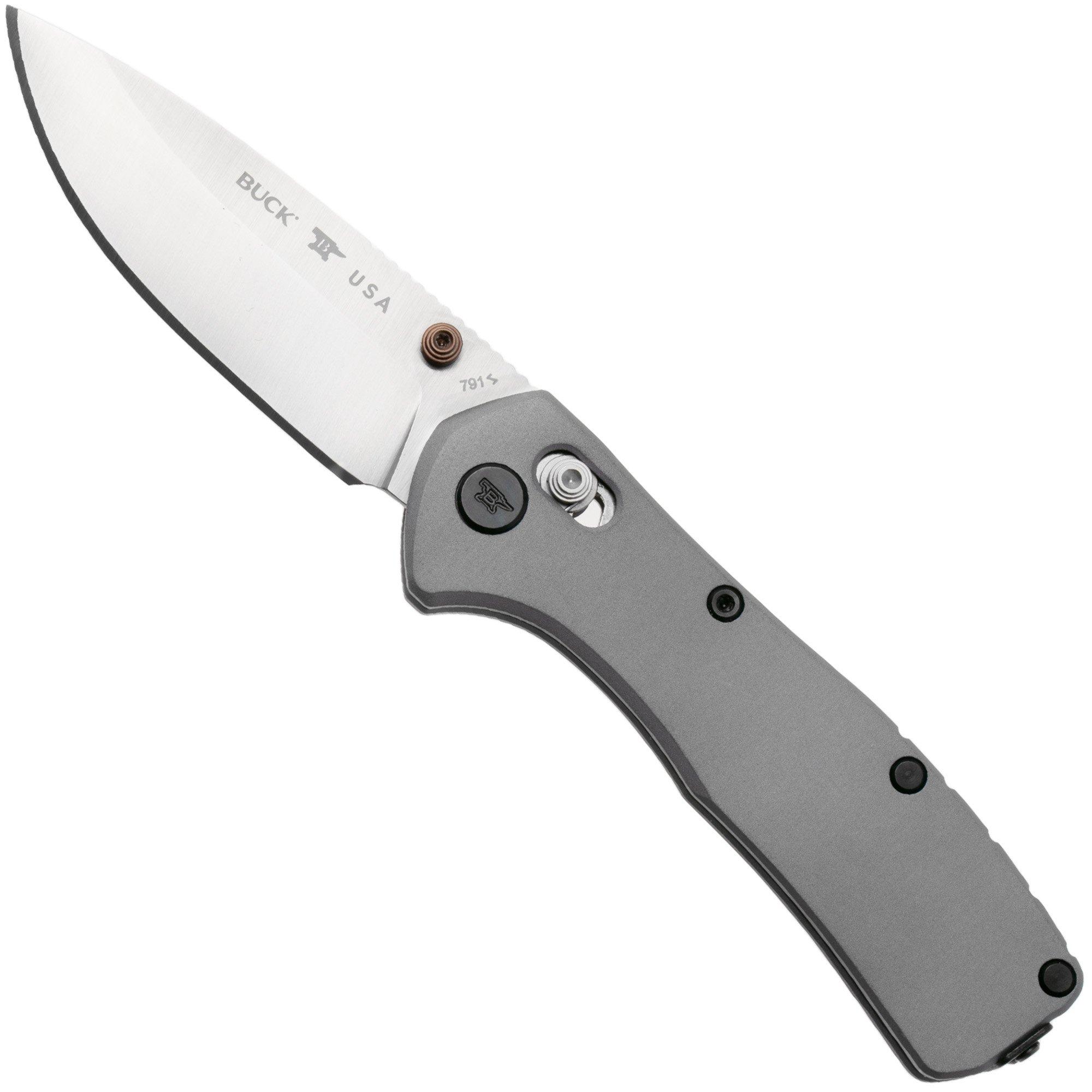 Buck 791 Range Elite 0791GYS Satin MagnaCut, Gray Aluminum, zakmes