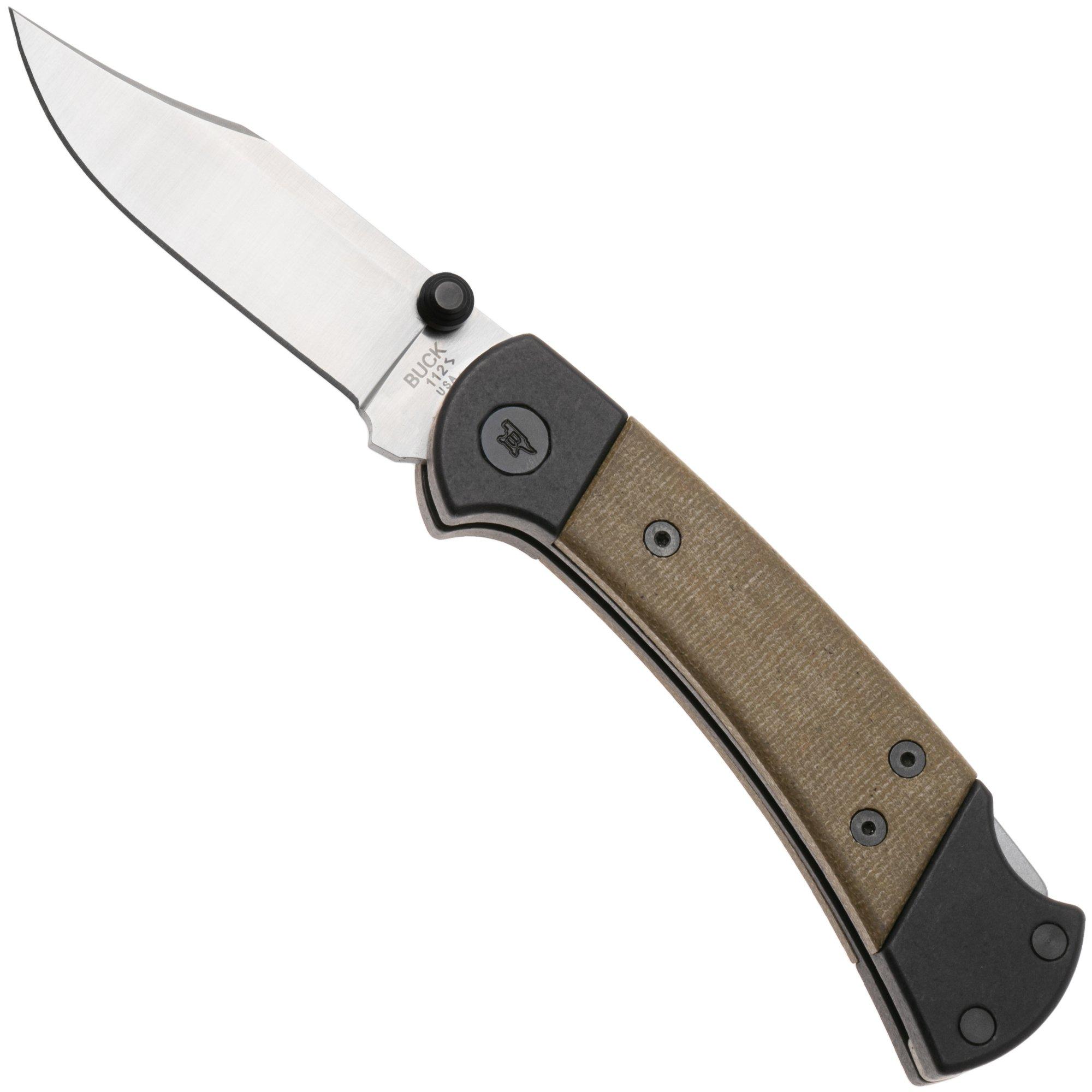 Buck 112 Ranger Sport Pro Green Micarta 112GRS5 zakmes