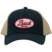 Buck Trucker Cap 89164, Blue and Cream