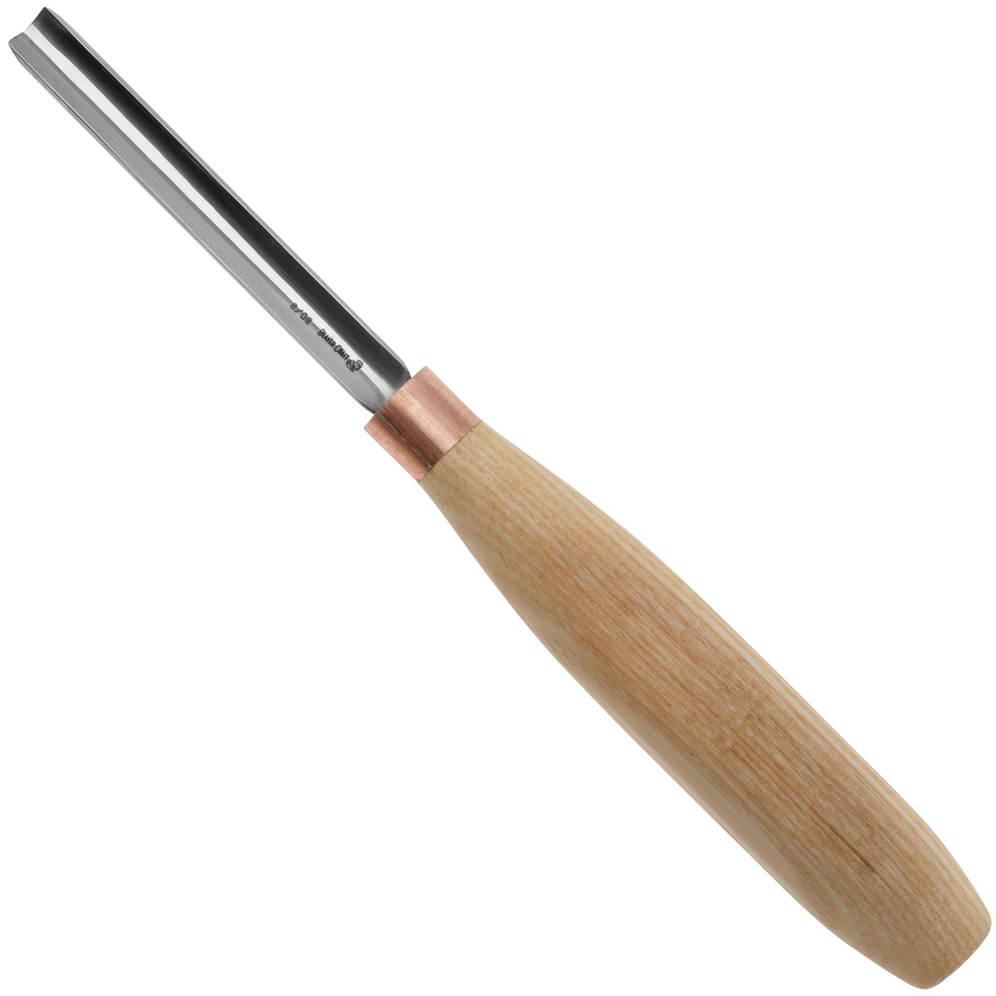 Dłuto BeaverCraft Compact Straight Rounded Chisel K8-08 Sweep 8, 8 mm