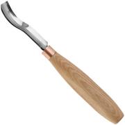 BeaverCraft Compact Short Bent Gouge K8a-14 Sweep 8, 14 mm, goiva