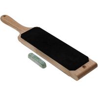 Image for Beavercraft LS1P1 Dual-Sided Leather Paddle Strop with P01 Polishing Compound