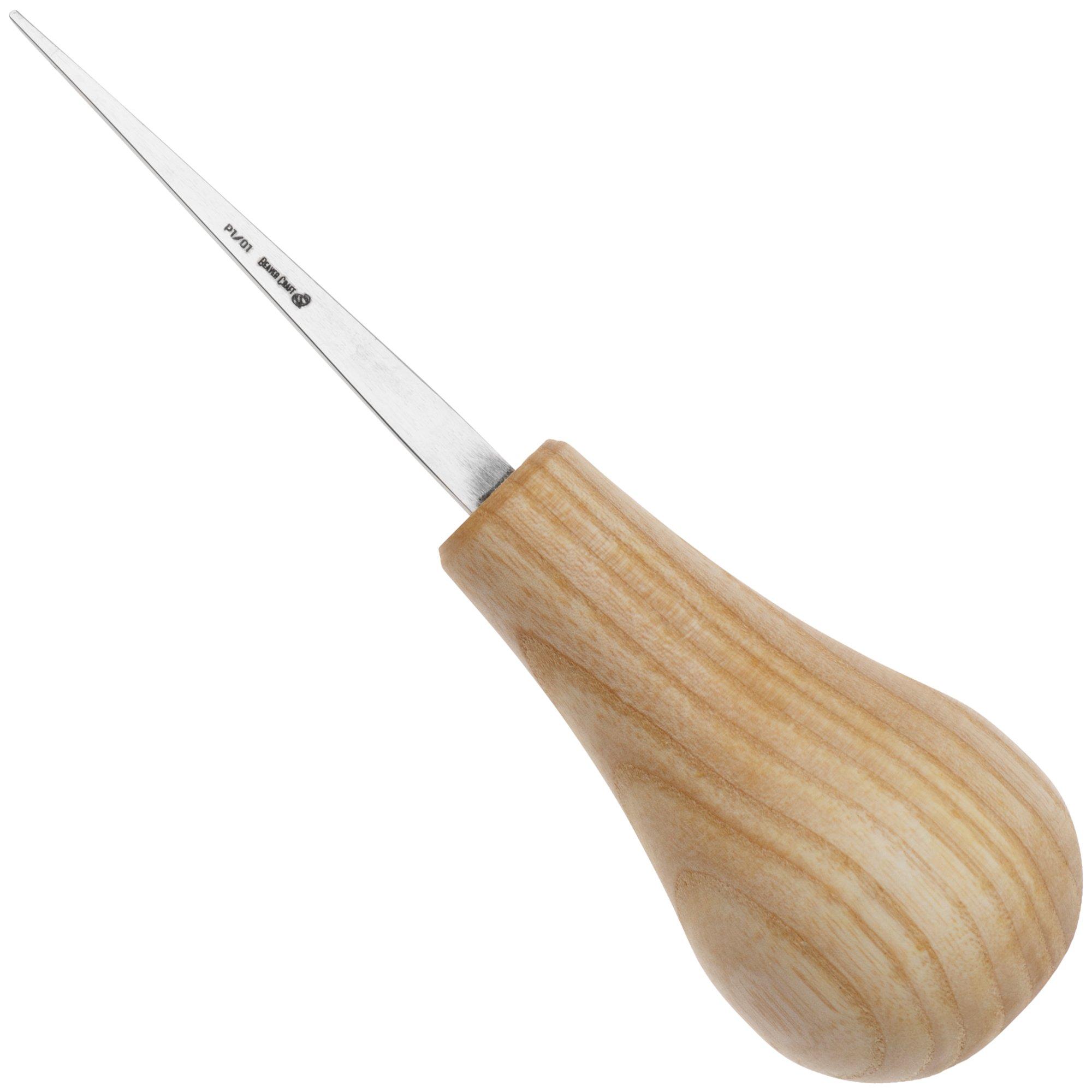 BeaverCraft Palm Chisel P1-01 Straight Flat Sweep No. 1, 1 mm, Handbeitel