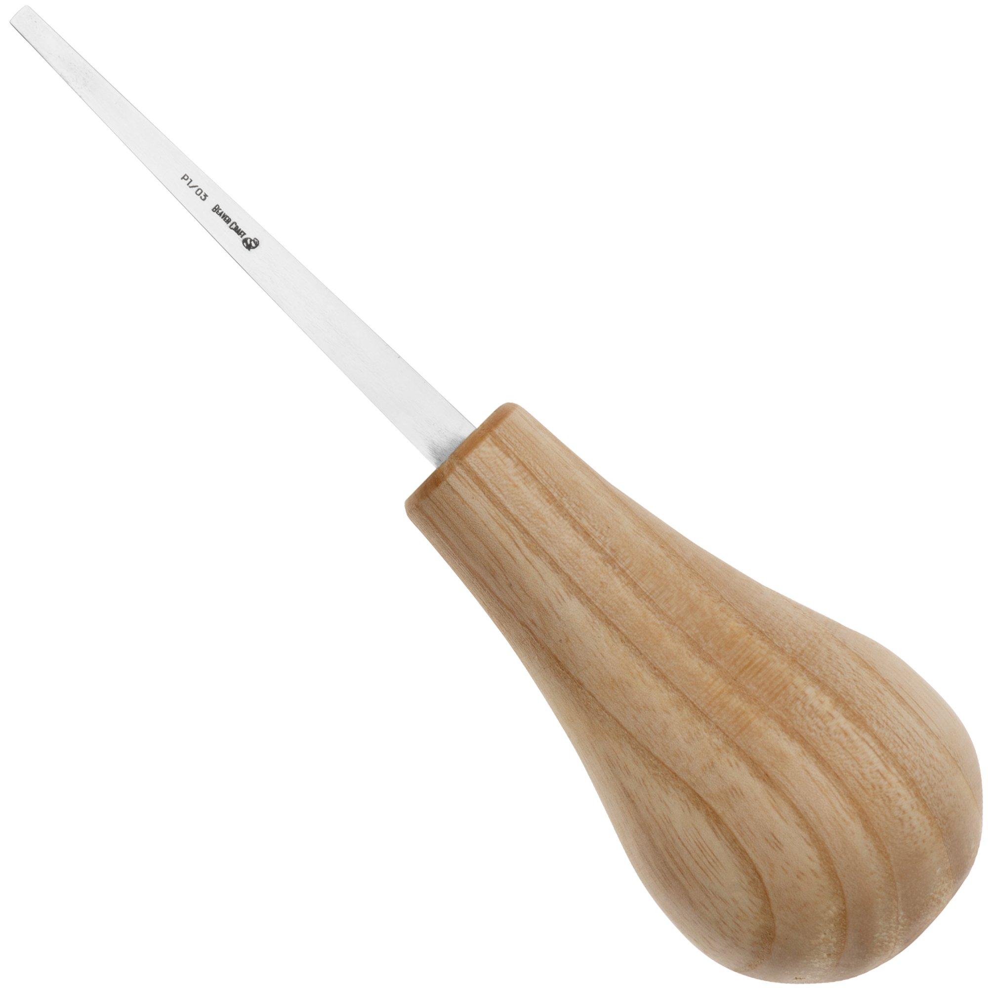 BeaverCraft Palm Chisel P1-03 Straight Flat Sweep No. 1, 3 mm, Handbeitel