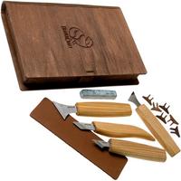 Bild für BeaverCraft Geometric Wood Carving Set S05, Holzschnitzmesser Set, 4 Schnitzmesser mit hölzernem Aufbewahrungsbuch