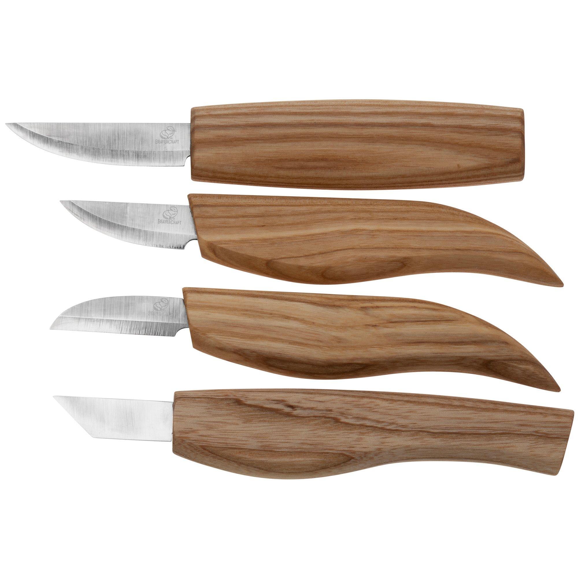 Zestaw do rzeźbienia w drewnie BeaverCraft S07 Basic Set of 4 Knives