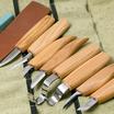 BeaverCraft Wood Carving Set di 8 coltelli S08, set per intaglio del legno (8 coltelli nel rotolo + accessori)