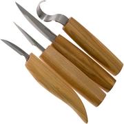 BeaverCraft Set of 4 facas S09, conjunto para talhar madeira