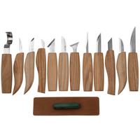 Image for BeaverCraft S10 Wood Carving Set of 12 Knives in Tool Roll, wood cutting set