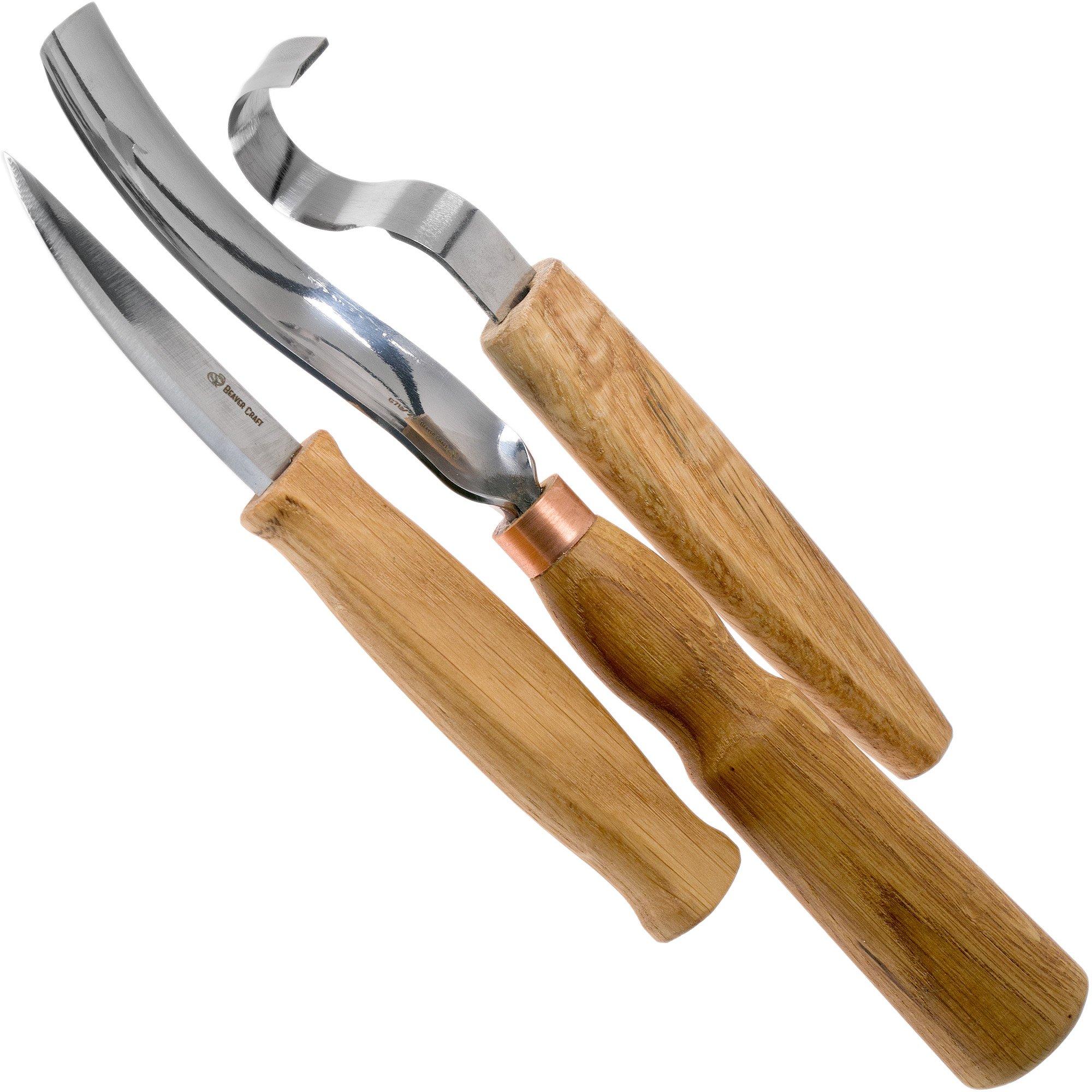 BeaverCraft, Gouge courbée pour la sculpture sur bois K8a/14 0.55 - Outils  pour la sculpture sur cuillère - Ciseau à main pour le travail du bois  Couteau compact pour la sculpture sur