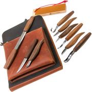 BeaverCraft Deluxe Large Wood Carving Tool Set S50X, set per intagliare il legno