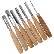 Beavercraft SC03 Wood Carving Gouge Chisel Set Of 7 Tools, set de ciseaux à bois