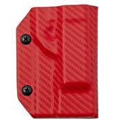 Clip And Carry Kydex Sheath Leatherman Raptor, Carbon Fiber Red LRAPTOR-CF-RED belt holster
