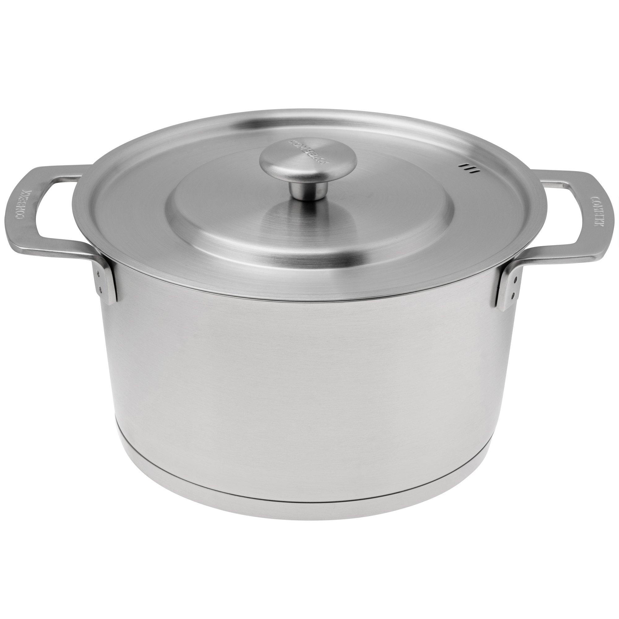 Garnek Combekk S-S 151104 Recycled Stainless Steel, z przykrywką, 20 cm, 3.1L