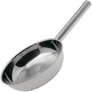 Combekk SUS-Y Pro 151124 Uncoated Recycled Stainless Steel, poêle à frire, 24 cm