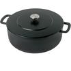 Kociołek żeliwny Combekk Sous-Chef 28 cm, czarny