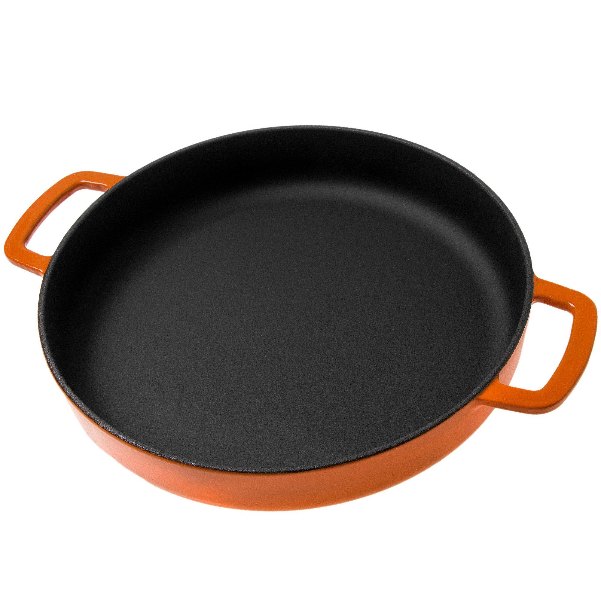 Patelnia z dwoma uchwytami Combekk Sous Chef 192128OR 28 cm, pomarańczowa