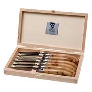 Claude Dozorme Laguiole Coffret de couteaux à steak 6 pièces, Genévrier