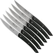 Claude Dozorme Le Thiers steak knife set 6-piece, matted black