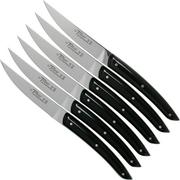 Claude Dozorme Le Thiers steak knife set 6-piece, polished black