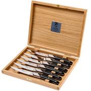 Claude Dozorme Le Thiers 6-piece Steak knife set, Ebony