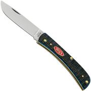 Case Sod Buster Jr. Rogers Jig 06890, 6137 SS, Navy Blue Bone, pocket knife