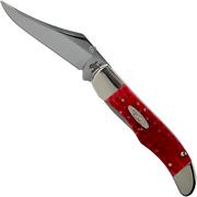Case Kickstart Mid Folding Hunter Dark Red Bone, Standard Jig, Peach Seed Jig, 07003, 61265AC SS pocket knife
