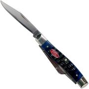 Case Medium Stockman Navy Blue Bone, Rogers Jig, 07049, 63032 SS pocket knife