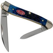 Case Mini Copperhead Navy Blue Bone, Rogers Jig, 07062, 62109W SS pocket knife