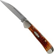 Case Knives Copperlock Pocket Worn Harvest Orange Bone Corn Cob Jig Wharncliffe 07397, 61549WL SS zakmes