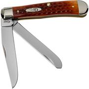 Case Knives Trapper Pocket Worn Harvest Orange Bone Corn Cob Jig 07401, 6254 SS navaja