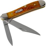 Case Knives Peanut Pocket Worn Harvest Orange Bone Corn Cob Jig 07404, 6220 SS zakmes